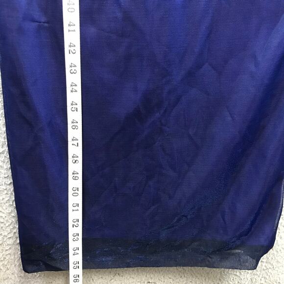 Vintage Morgan & Co Blue Slip Dress Y2K Formal Gown size 3/4 - Picture 9 of 13